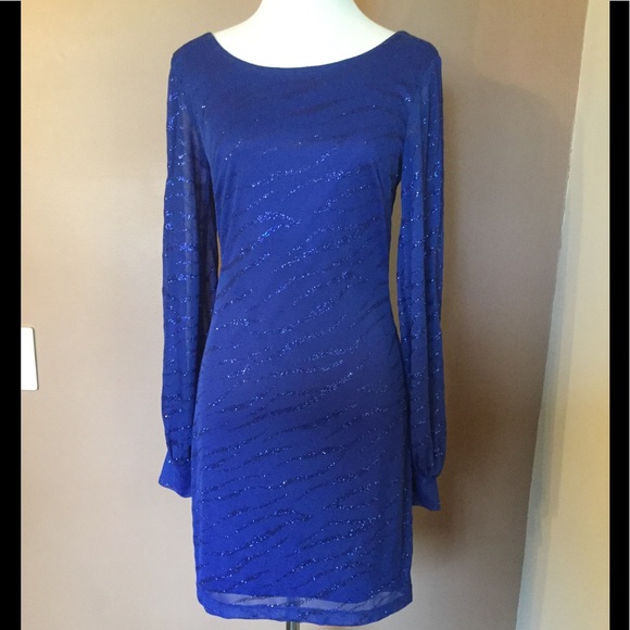 Teeze Me Blue Sparkly Dress - Picture 2 of 5